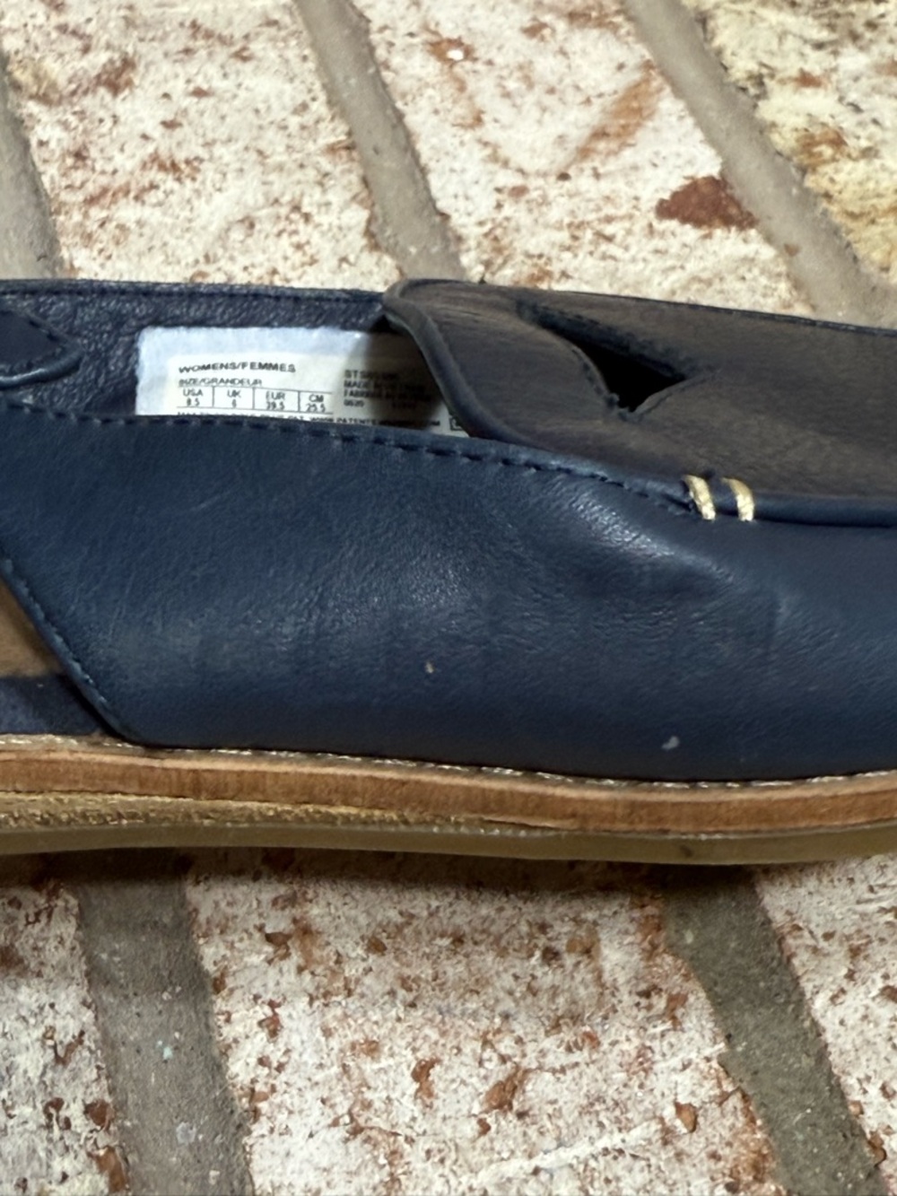 Sperry Women's Navy Pointed Slingback Flats with Cut Out Size 8.5 - Picture 11 of 12